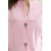 Блуза Рената подовжена рожева з сірими петельками